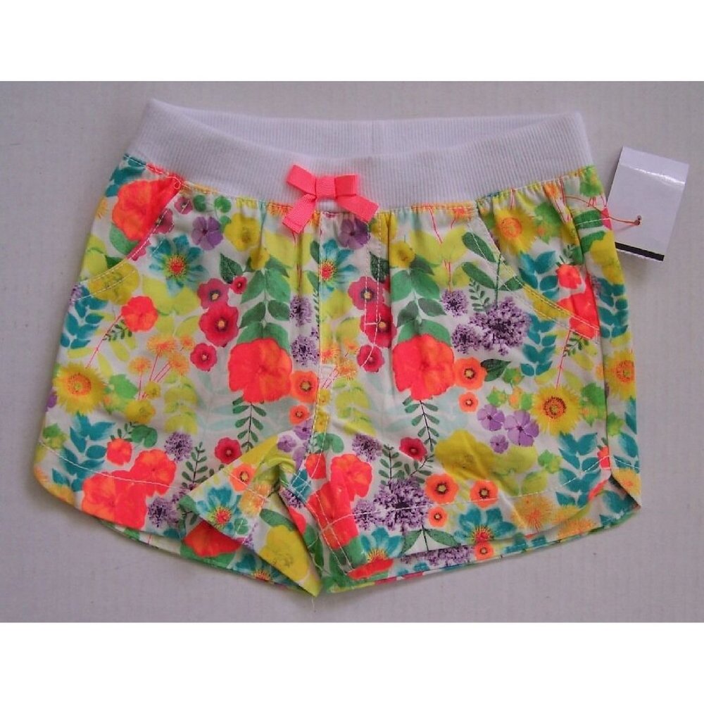 NEW! Cherokee Bright Floral Shorts w/Pockets! 12M, 3T, Baby/Toddler Girl